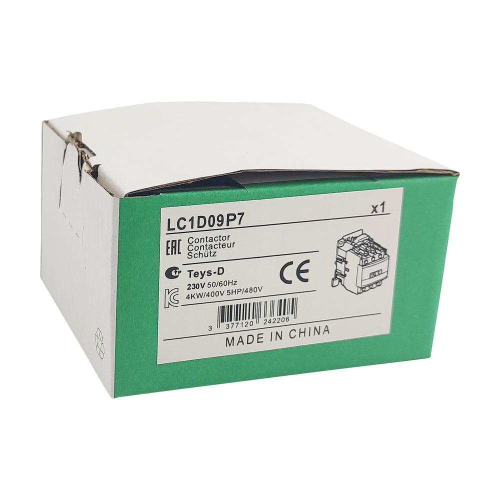 LC1D09P7 contactor 240V coil same as Schneider LC1D09P7 9A 3P 3NO AC