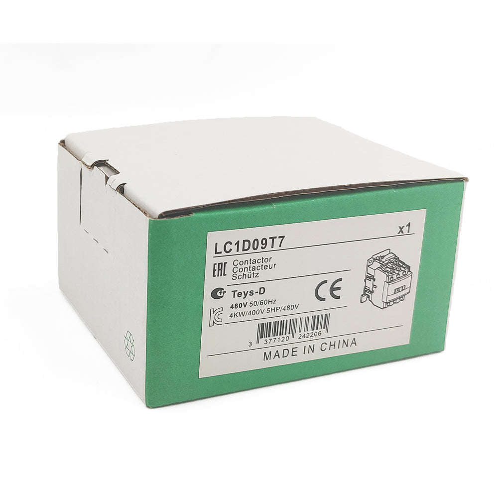 NEW LC1D09T7 Contactor 480V coil AC 3P 9A replace Schneider LC1D09T7