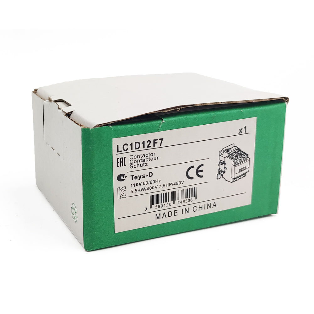 NEW LC1D12F7 Contactor 110V coil AC 3P 12A replace Schneider LC1D12F7