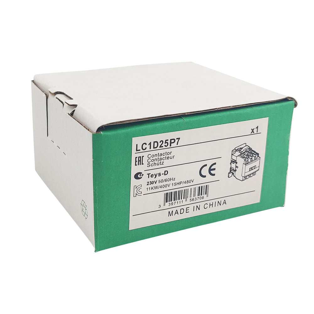 LC1D25P7 Contactor 240V coil 25A AC 3NO replace Schneider LC1D25P7 3P