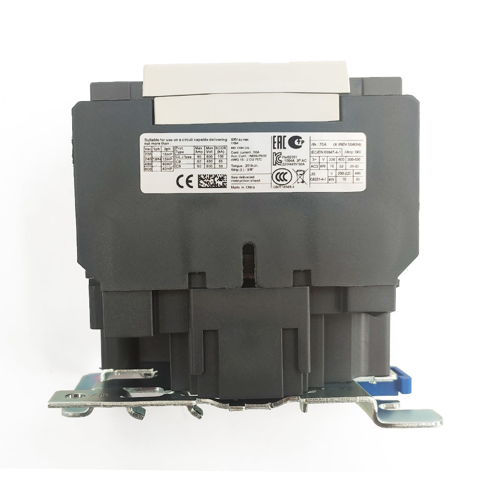 LC1D50T7 Contactor 480V coil AC 3P same as Schneider LC1D50T7 50A