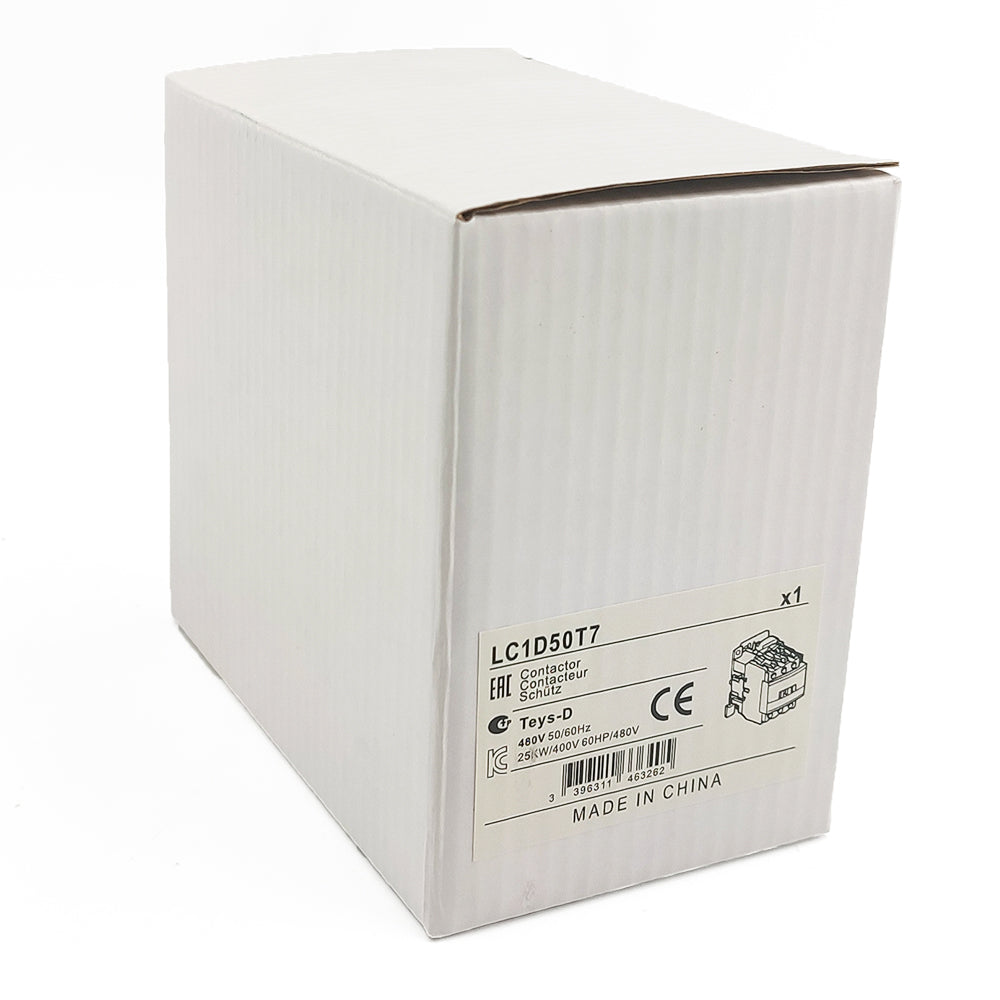 LC1D50T7 Contactor 480V coil AC 3P same as Schneider LC1D50T7 50A