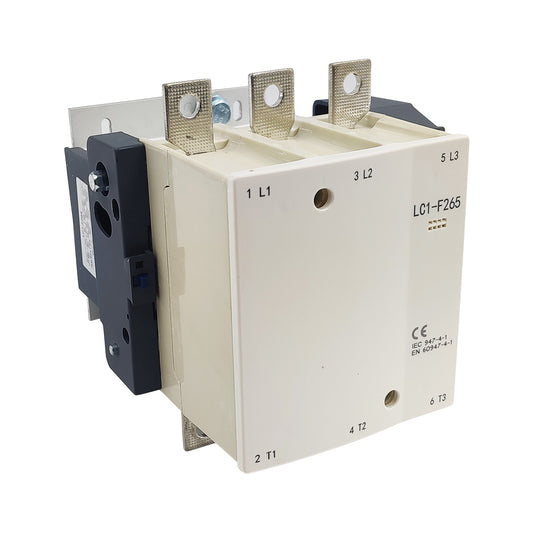 LC1F265G7 LC1F Magnetic Contactor 120V coil AC 3Pole 265A 3NO Non-Reversing