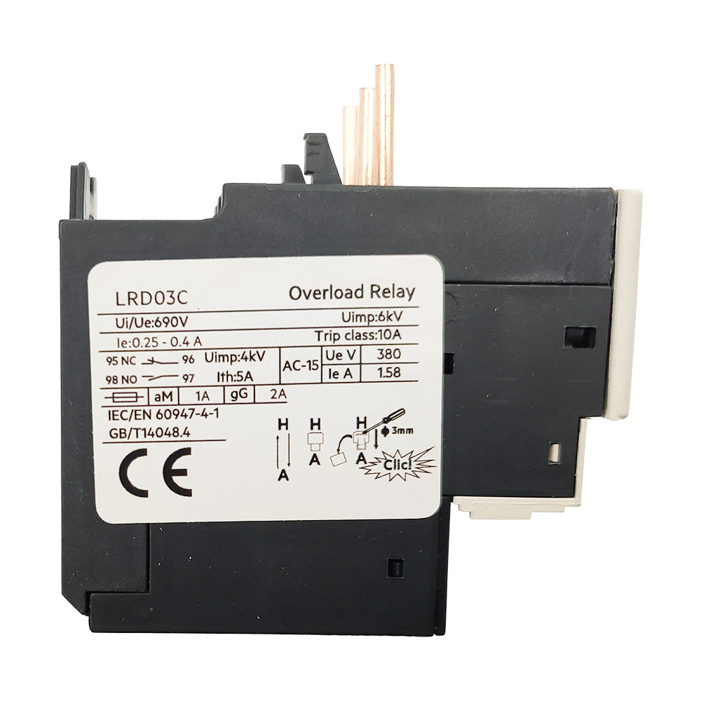 LRD03 Thermal Overload relays 0.25-0.4A apply to new LC1D contactor