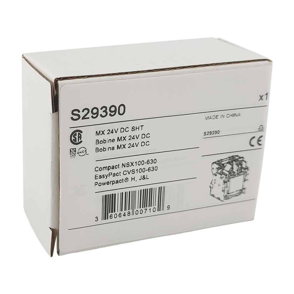 New S29390 PowerPacT H/J/L shunt trip Coil MX 24V LV429390