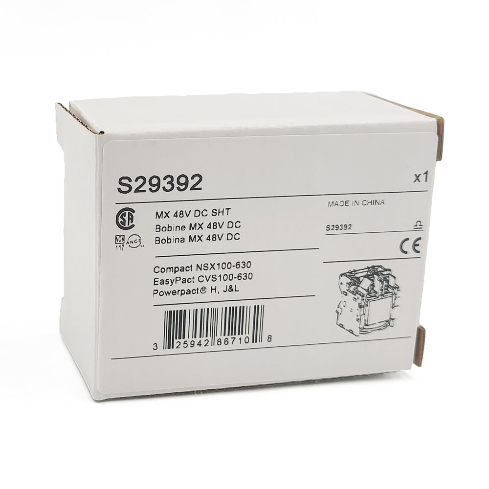 New S29392 PowerPacT H/J/L shunt trip Coil MX DC 48V LV429392