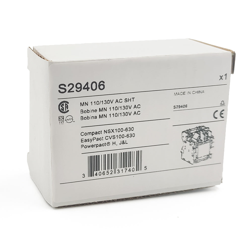 New S29406 PowerPacT undervoltage trip Coil MX AC 110-130V LV429406