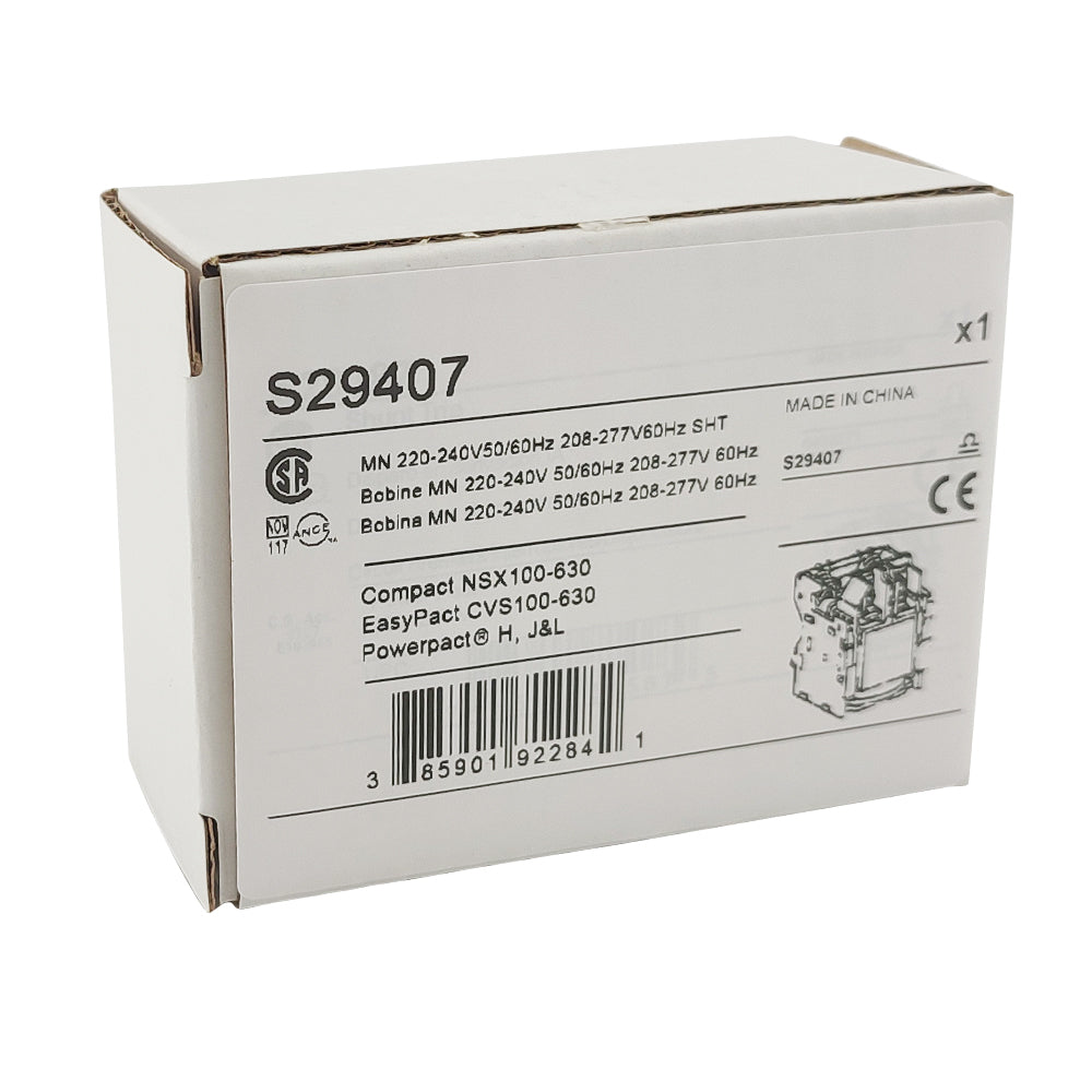 New S29407 PowerPacT undervoltage trip Coil MX AC 208-277V LV429407