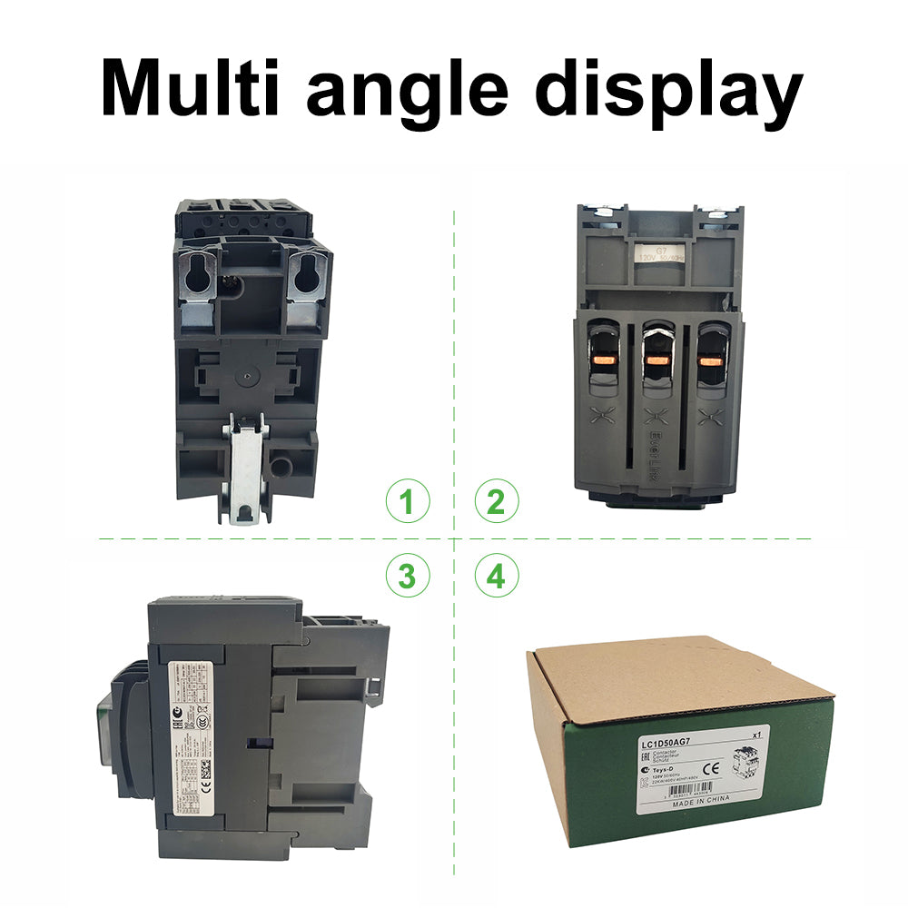 LC1D50AG7 Contactor 120V coil same as Schneider LC1D50AG7 3P 50A AC