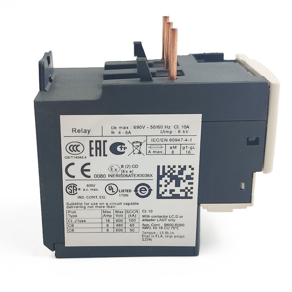 LRD10 Thermal Overload relays 4-6A apply to new LC1D contactor