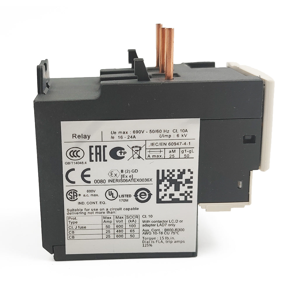 LRD22 Thermal Overload relays 16-24A apply to new LC1D contactor