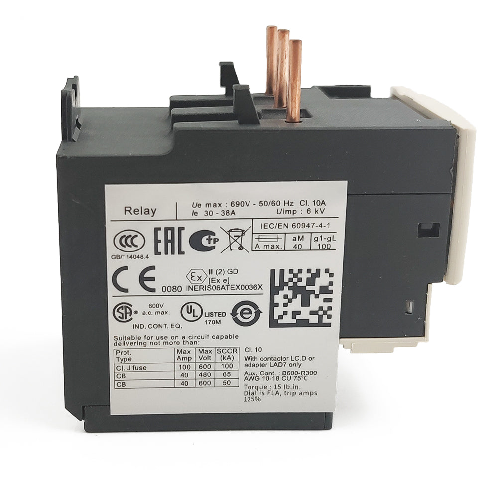 LRD35 Thermal Overload relays 30-38A apply to new LC1D contactor